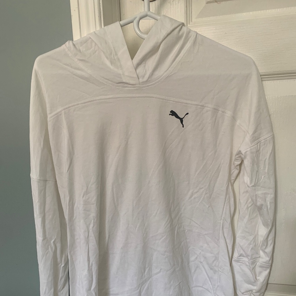 PUMA white shirt with hoodie
